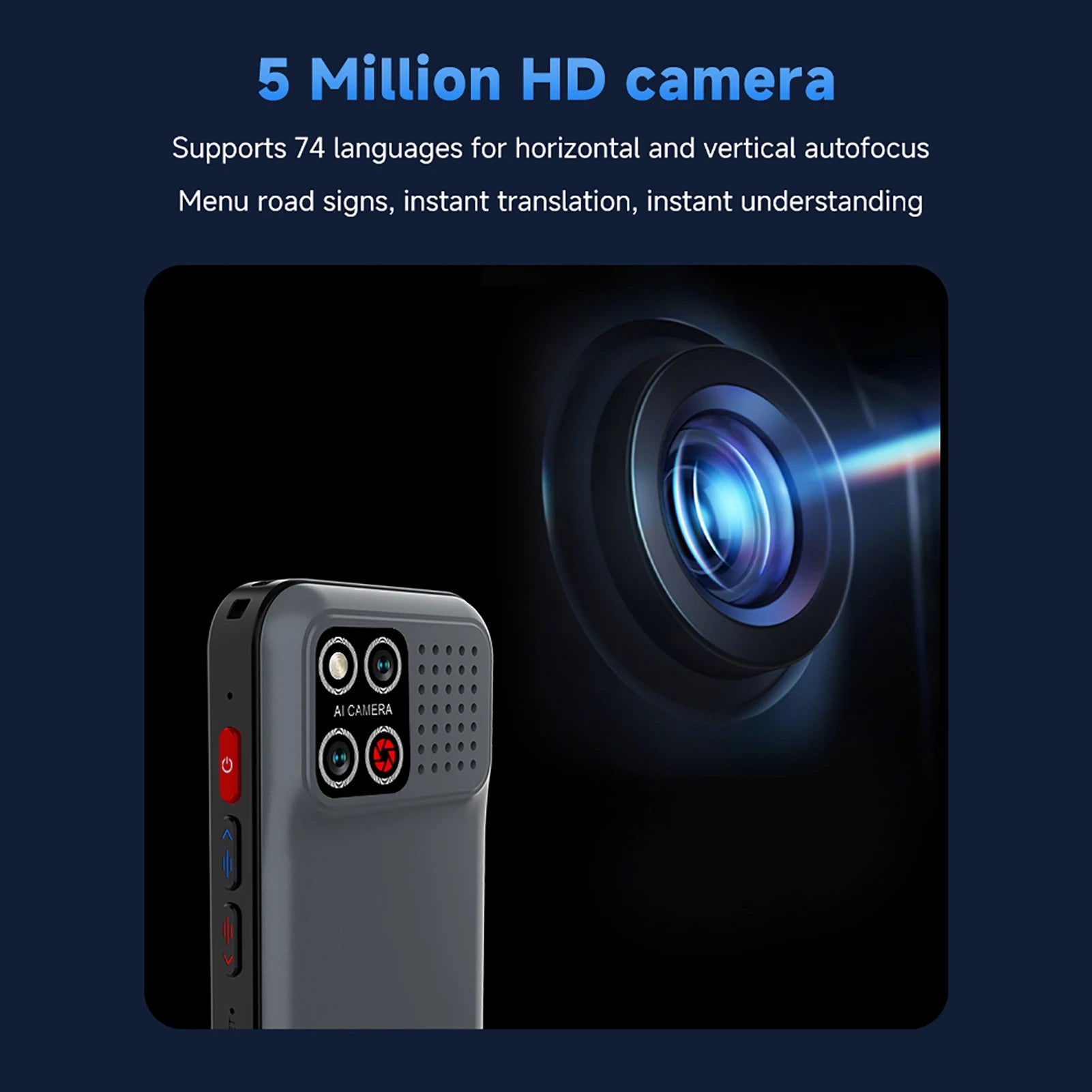 4.5'' S50PRO AI Smart Scan Translator with Built in Battery 148 Languages Online 19 Offline Translation Video Call Real Time
